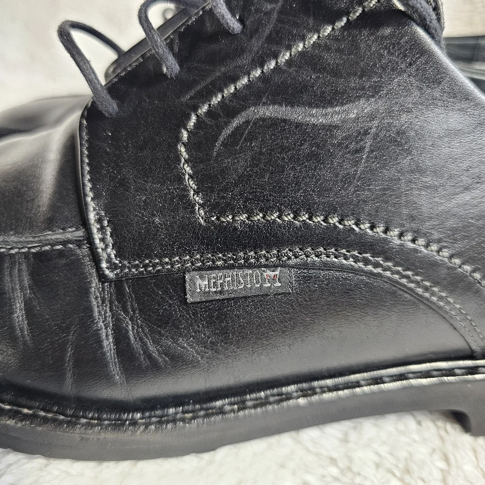 Mephisto Oxford Shoes Mens 11.5 Black  Leather Janeiro Comfort Square Toe. - Picture 9 of 14